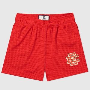 Eric Emanuel Red Athletic Mesh Shorts
